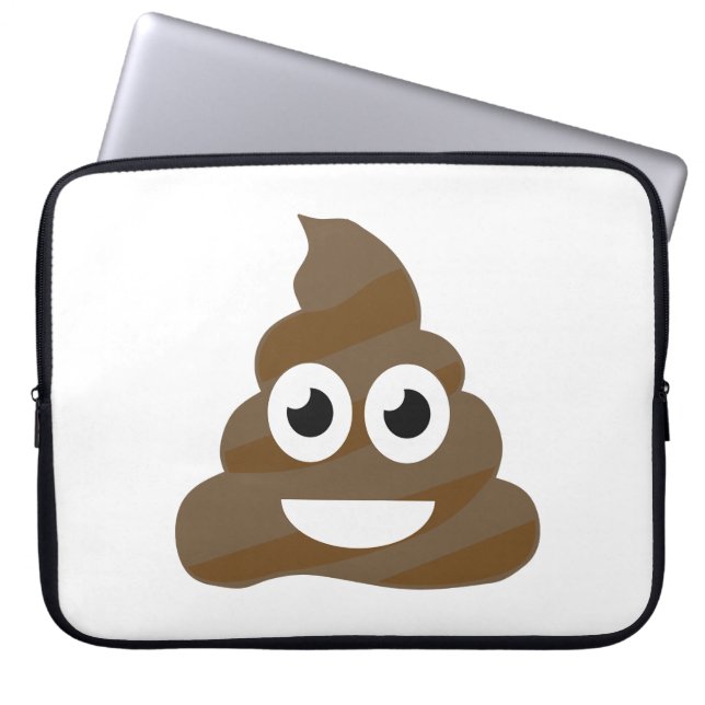 Protection Pour Ordinateur Portable Drôle mignon Poop Emoji (Devant)