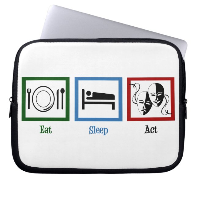 Protection Pour Ordinateur Portable Eat Sleep Act (Devant)