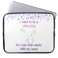 Edgy Unicorn avec arc en ciel et Confetti Funny