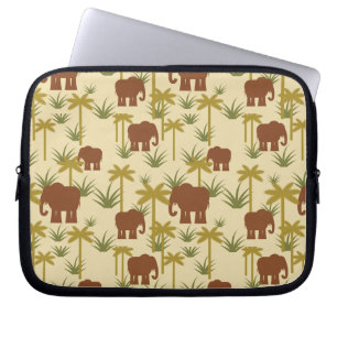 Protection Pour Ordinateur Portable Éléphants et paumes dans le camouflage