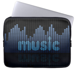 Protection Pour Ordinateur Portable Equalizer numérique Musique Wave Wall