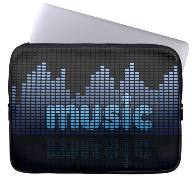 Protection Pour Ordinateur Portable Equalizer numérique Musique Wave Wall (Devant)