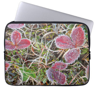 Protection Pour Ordinateur Portable Feuilles couvertes de givre, Canada