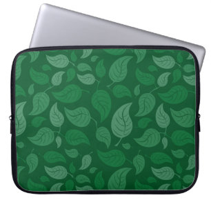 Protection Pour Ordinateur Portable Feuilles verts