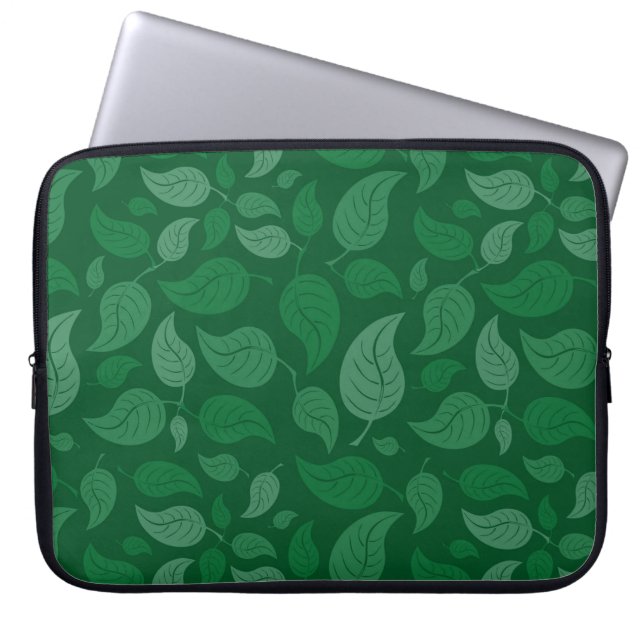 Protection Pour Ordinateur Portable Feuilles verts (Devant)