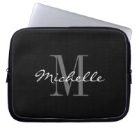 Fiche bleue et white monogramme pour ordinateur po