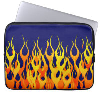 Flammes de course classique sur bleu marine