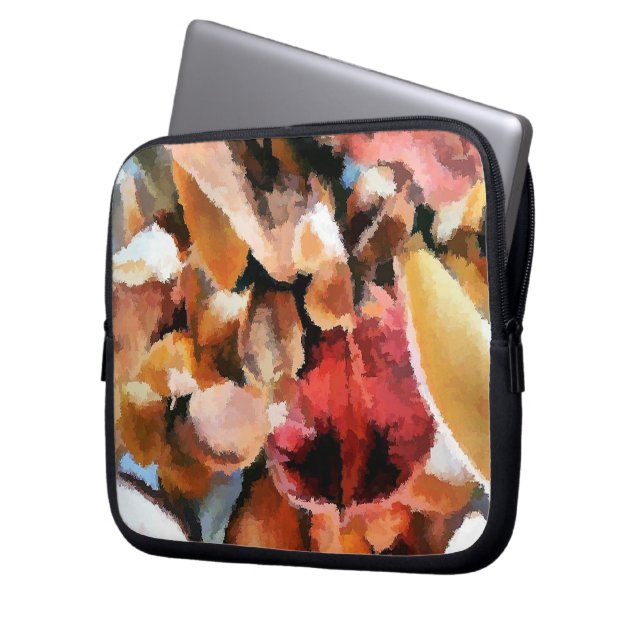 PROTECTION POUR ORDINATEUR PORTABLE FLEURS (devant gauche)
