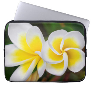 Protection Pour Ordinateur Portable Fleurs de plumeria en gros plan, Hawaï