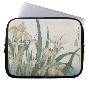 Protection Pour Ordinateur Portable Fleurs d'iris et sauterelle, c.1830-31