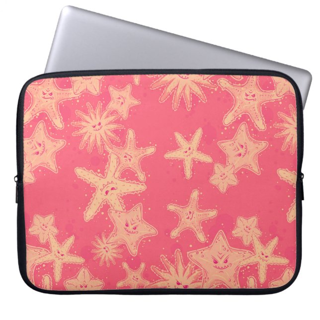 Protection Pour Ordinateur Portable Funny Starfish rouge-limonade motif (Devant)