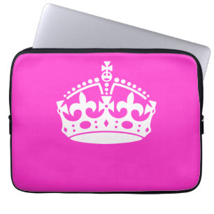 Protection Pour Ordinateur Portable GARDEZ CALM CROWN sur Hot Pink Personnaliser This!
