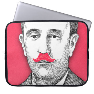 Protection Pour Ordinateur Portable Gentleman vintage Avec Moustache rose drôle