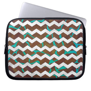 Protection Pour Ordinateur Portable Giraffe Impression Brown et Turquoise