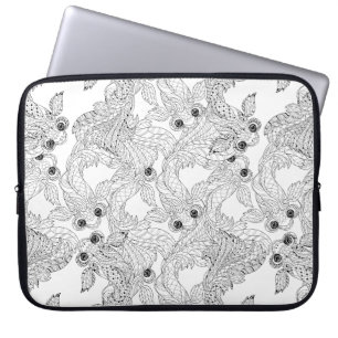 Protection Pour Ordinateur Portable Griffonnage de poissons de la Chine