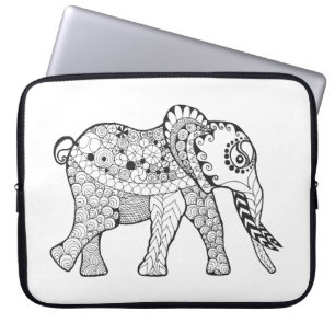 Protection Pour Ordinateur Portable Griffonnage d'éléphant