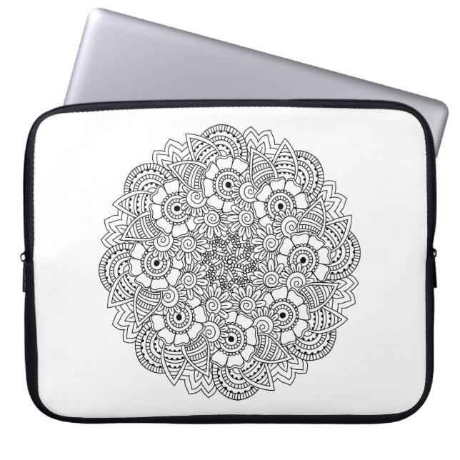 Protection Pour Ordinateur Portable Griffonnage rond de conception (Devant)