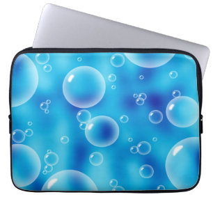Protection Pour Ordinateur Portable Grosses bulles bleues rebondissantes