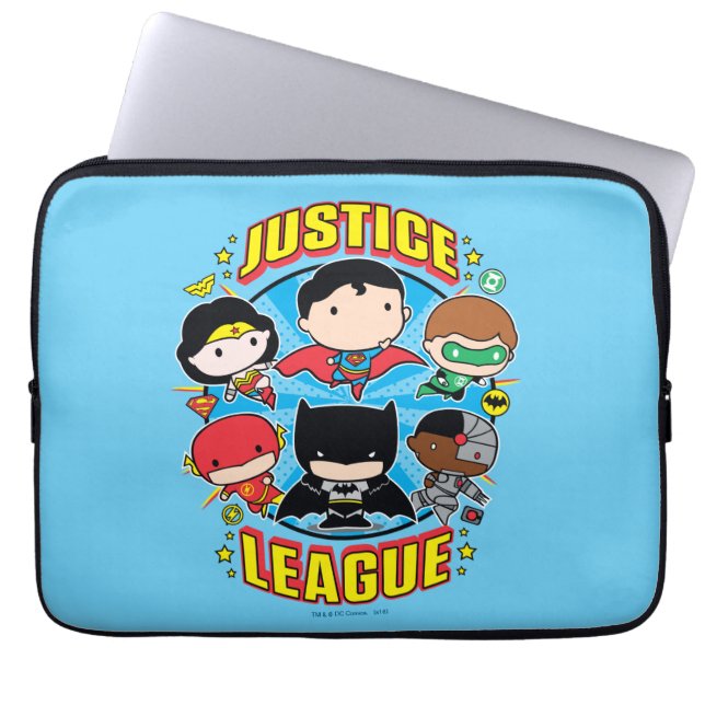 Protection Pour Ordinateur Portable Groupe de la Ligue de la justice de Chibi (Devant)