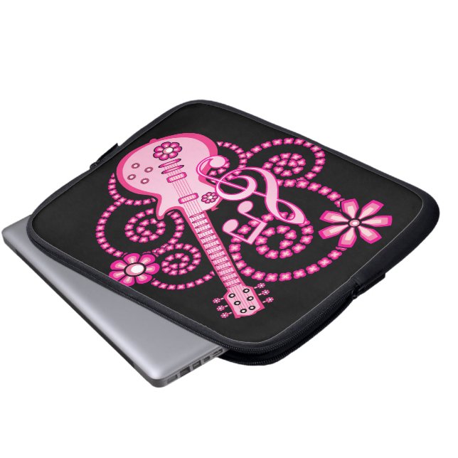 Protection Pour Ordinateur Portable Guitare Girlie (Devant bas)