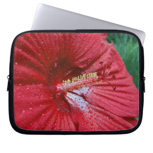 Protection Pour Ordinateur Portable Hibiscus Rouge Avec Arrosage