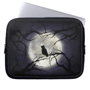 Protection Pour Ordinateur Portable Hibou magique de lune sur la douille d'ordinateur