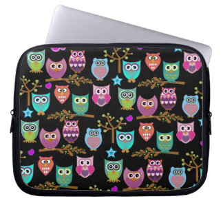 Protection Pour Ordinateur Portable hiboux heureux