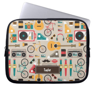 Protection Pour Ordinateur Portable Hipsterrific Hipster Things Motif (Cinééré)