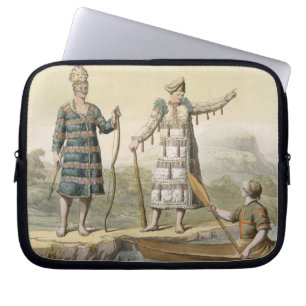 Protection Pour Ordinateur Portable Homme et femme d'Alaska (gravure de couleur)