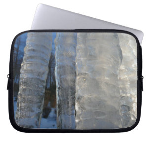 Protection Pour Ordinateur Portable Icicles Abstrait Blue Winter Photographie