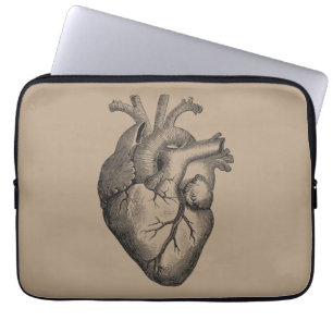 Protection Pour Ordinateur Portable Illustration vintage de coeur