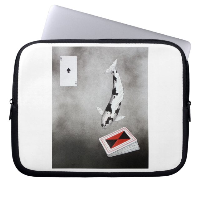 Protection Pour Ordinateur Portable Japonais Koi Ace de pique (Devant)