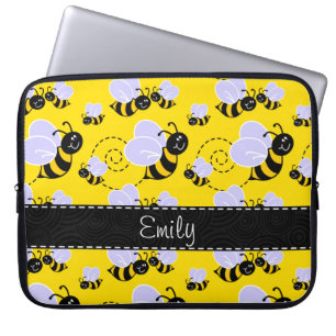 Protection Pour Ordinateur Portable Jaune et noir gaffez l'abeille
