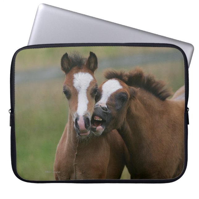 Protection Pour Ordinateur Portable Jeu de poulains (Devant)