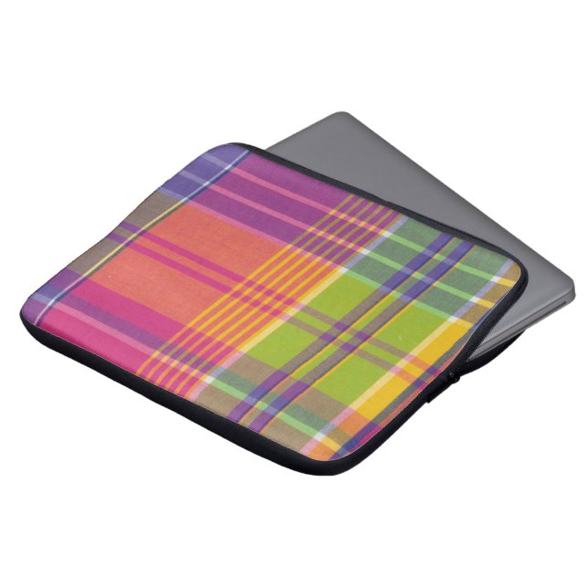 Protection Pour Ordinateur Portable Joli Pastel Plaid (Devant haut)