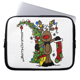 Protection Pour Ordinateur Portable Joyeux rennes de Noël