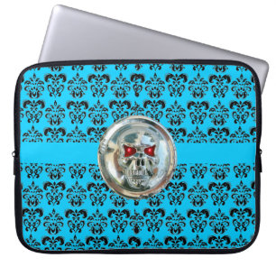 Protection Pour Ordinateur Portable JUMEAUX DAMASK bleu noir