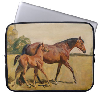 Protection Pour Ordinateur Portable Jument et poulain par Munnings