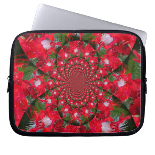 Protection Pour Ordinateur Portable Kaleidoscope de Crimson : Blood Milkweed Flower Ar