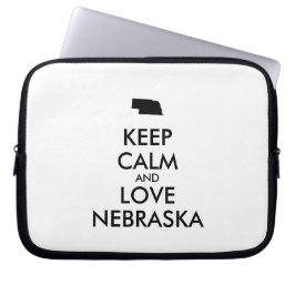 Protection Pour Ordinateur Portable KEEP CALM et LOVE NEBRASKA