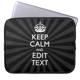 Protection Pour Ordinateur Portable KEEP CALM personnalisé et votre texte sur Sunburst