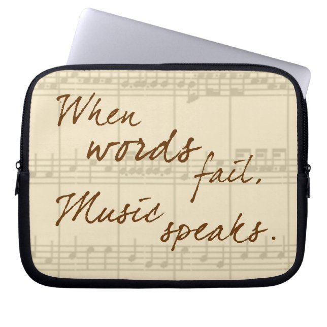 Protection Pour Ordinateur Portable La musique parle (Devant)
