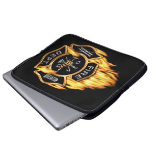 Protection Pour Ordinateur Portable Le feu d'insigne d'or de sapeur-pompier