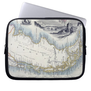 Protection Pour Ordinateur Portable Le Patagonia, d'une série de cartes du monde a