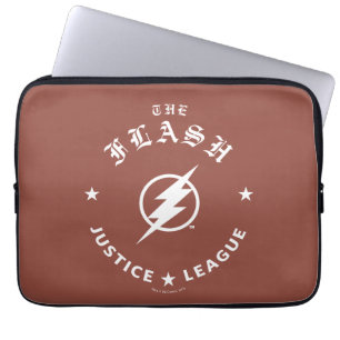 Protection Pour Ordinateur Portable Ligue de Justice   L'Emblème Flash Retro Lightning