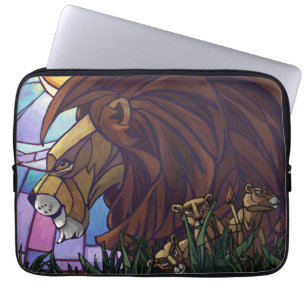 Protection Pour Ordinateur Portable Lion et petits