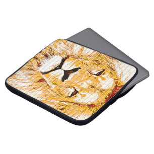 Protection Pour Ordinateur Portable Lions Head Grunge Ordinateur Portable Sleeve
