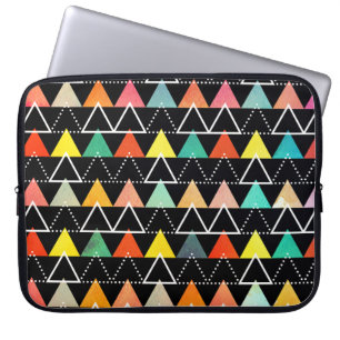 Protection Pour Ordinateur Portable Manche d'ordinateur portable motif géométrique col
