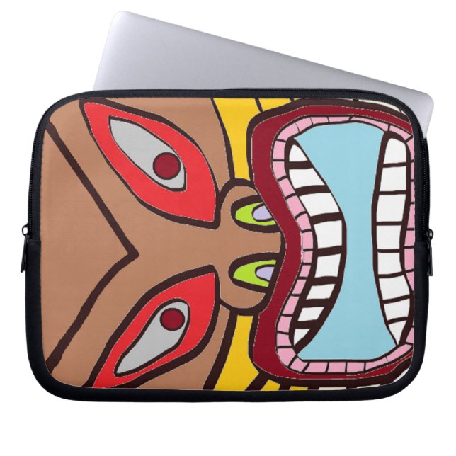 Protection Pour Ordinateur Portable Manche d'ordinateur portable Tiki (Devant)