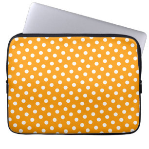 Protection Pour Ordinateur Portable Manche pour ordinateur portable Polka Gold & White